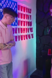 She finds him at a frat party