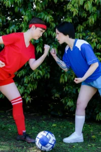 Jade Valentine & Raee Ripley in the garden