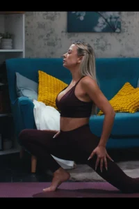 Shalina Devine practicing Yoga