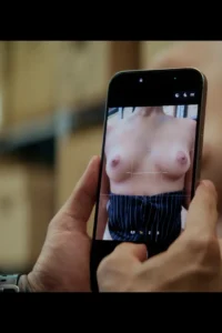 Taking pics of Why Effy's boobies
